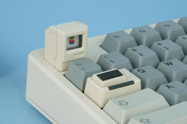 Accessoires für MX Switch Mechanische Tastatur Retro Persönlichkeit Klassische Backbeleuchtung Keycap Black White ESC -Schlüsselcaps Magnetic -Anzug ESC+1.5U Registerkarte 