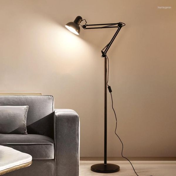 Lampade da terra Lampada a LED pieghevole moderna minimalista a braccio lungo Soggiorno Studio Decorazioni per la casa Lampada da comodino regolabile in piedi
