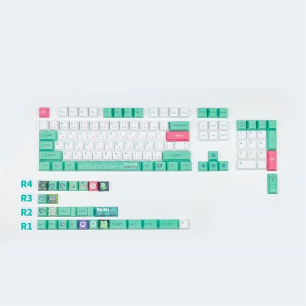 COMBOS PBT KeyCap Giappone Frog Cherry Profilo KeyCaps 6.25U Space bar per GH60 GK61 GK64 84 87 104 108 Tastiera meccanica