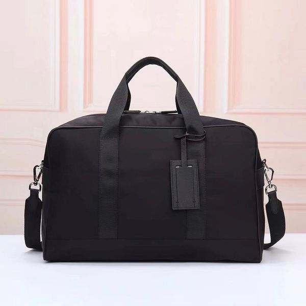 Designer clássico Bolsa de bagagem de moda masculina Bolsa de viagem à prova d'água preta Bolsa de transporte masculino Bolsa de elogio masculino Men Sol