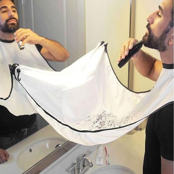 Grembiuli Panno da barba da uomo Bavaglino per la pulizia della casa floreale Bavaglino impermeabile per capelli maschili Barba Catcher Grembiule Clean Care Taglio di capelli Accessori per il bagno