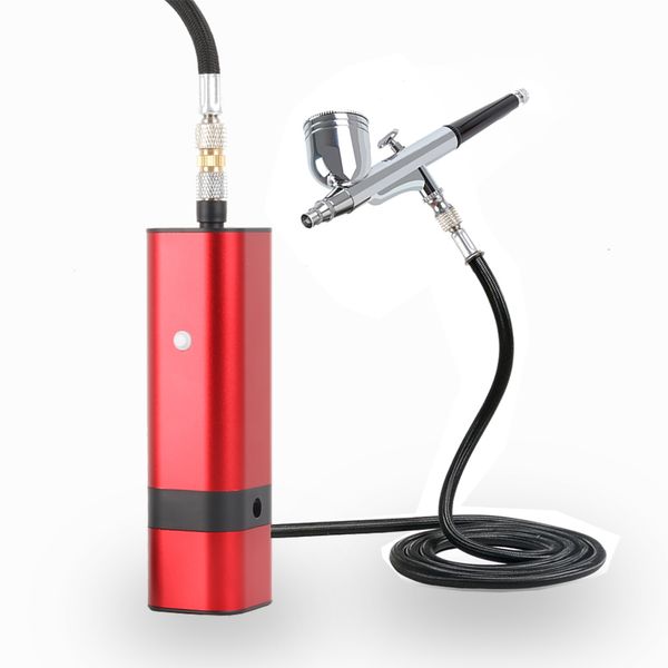 Spritzpistolen Qualität Ankunft TM80S Wireless Airbrush mit Kompressor-Kit 32PSI Auto Start Stop Mini Portable Cordless Personal 230526