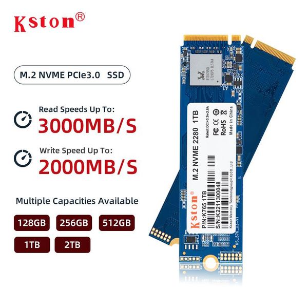 Unidades Kston M.2 PCIE NVME SSD 128GB 256GB 512GB 1TB 2TB DISCO DE ESTADO SOLIDE