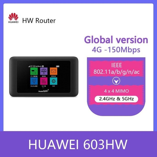 Yönlendiriciler kilidi açılmış huawei 603hw cep wifi 4g mobil mini yönlendirici wifi portatil repetidor wifi 5ghz 5g wifi yönlendirici ile SIM kart yuvası