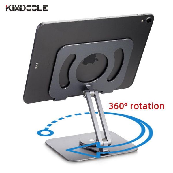 Stands Kimdoole Metal Tablet Porta del supporto per supporto flessibile Portable Piegabile per iPad Air Pro 12 Pad Xiaomi Samsung Kindle Accessori