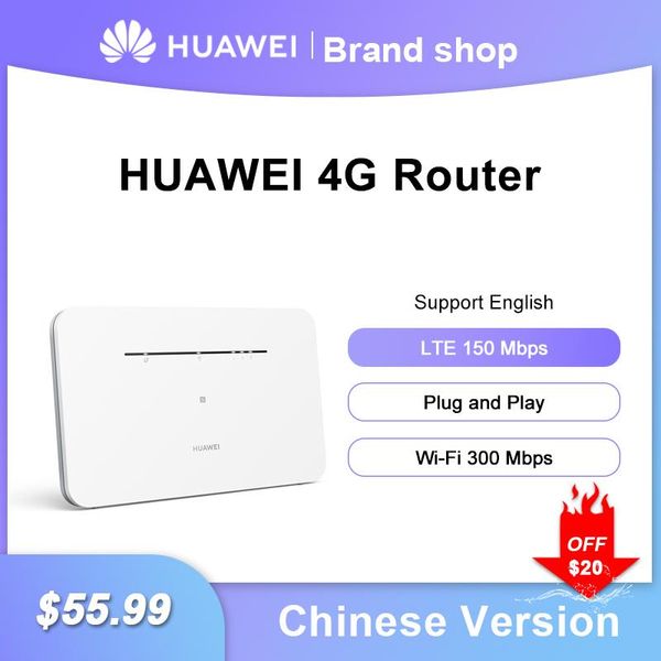 Roteadores desbloquear o huawei 4g roteador LTE CPE B311B853 150MBPS CAT4 com roteador WiFi sem fio do cartão SIM