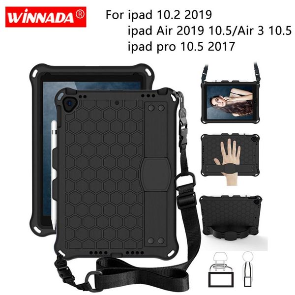 Корпус для iPad 10.2 Case 8th A2270 Крышка планшета для iPad 10.2 7th Kids Cover для iPad Air 3 10.5 Pro 10.5 Case 9th Gen A2602 + ремешок