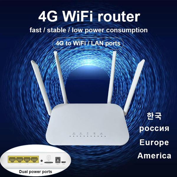 Routers LTE CPE 4G Wi -Fi Router SIM -карта Hotspot Cat4 32 Пользователи RJ45 WAN LAN Wireless Models
