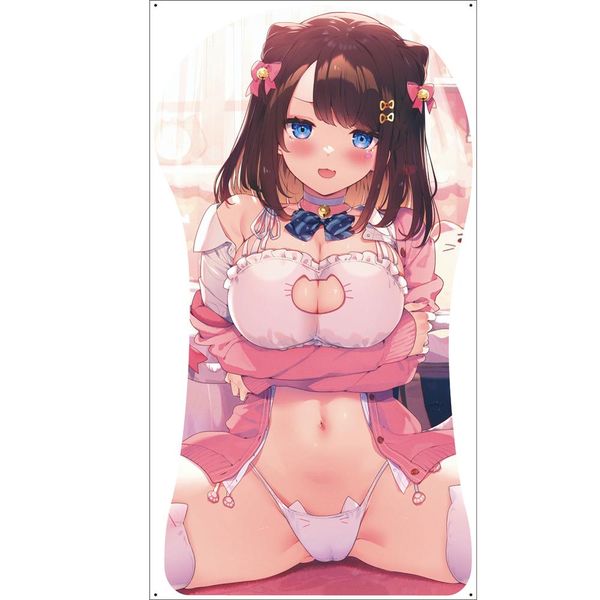 Almofadas 2022 novo humanóide mouse pad escritório computador beleza peito 3d tridimensional mouse pad protetor de pulso silicone almofada de pulso anime