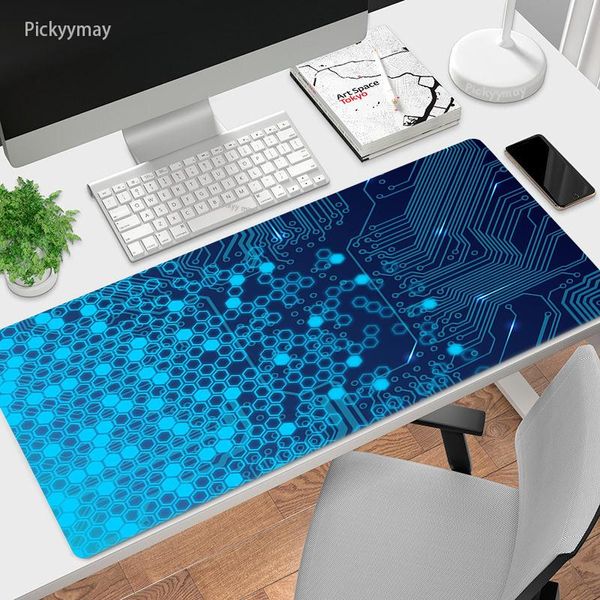 RESTS PCB Mousepad Kilitleme Kenar Mouse Pad Kauçuk Yüksek Teknik Geek Yumuşak Oyun Klavye Oyun Aksesuarları Cause Pad Ofis Halı XXL