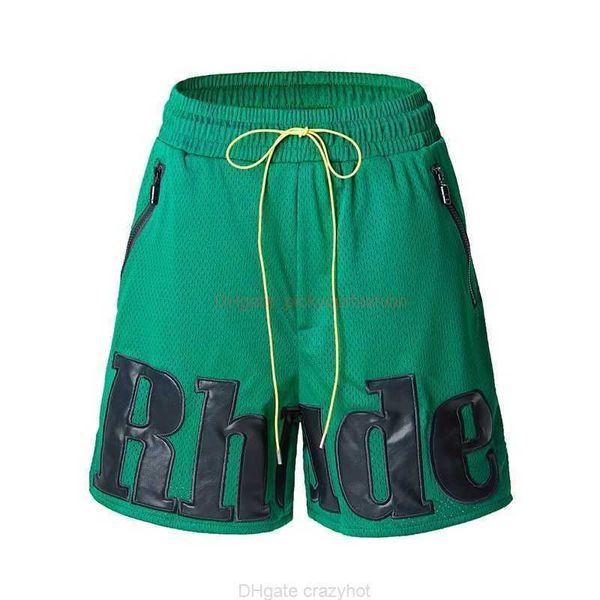 Designer cortometraggi casual abbigliamento shorts rhude patchwork ricamato da uomo pantaloncini estivi sciolti aderenti pantaloni sportivi traspiranti