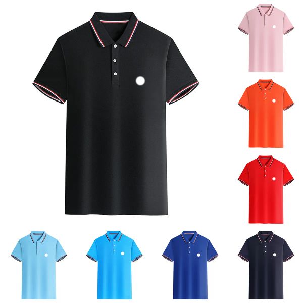 Mais recente designer masculino polos monclair clássico camisa masculina feminina luxo polos casual masculino camiseta cobra abelha carta impressão bordado moda alta camiseta s-5xl