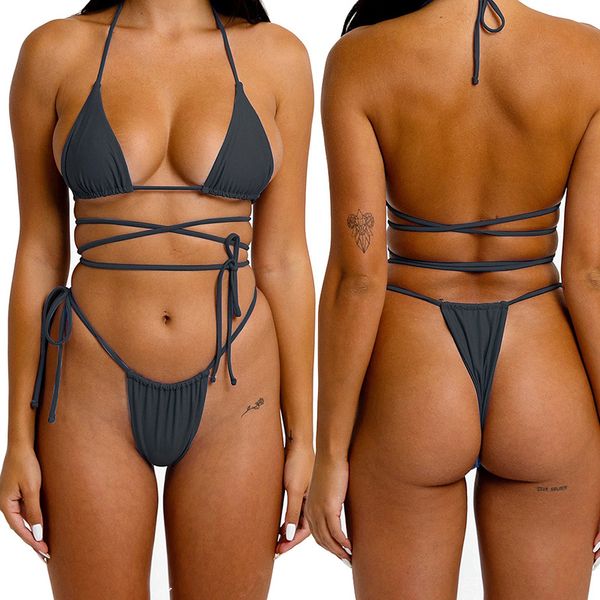 Abiti da bagno da bagno femminile per donne congiunto de bikin costumi da bagno da bagno estate versatili sexy corda lunga 326