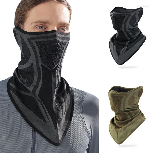 Lenço de ciclismo de bandanas, caça ao ar livre, caminhada de esqui máscara de face máscara de inverno Motocicleta à prova de vento quente