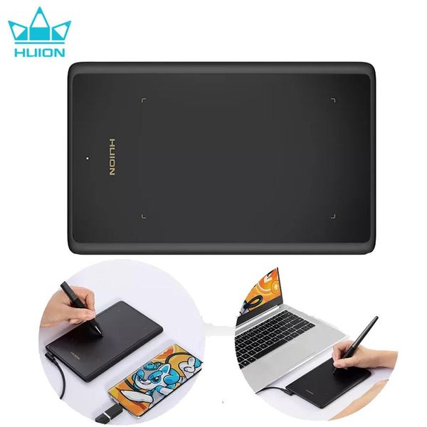 Таблетки Huion H420X Графическая таблетка 4.17 x 2,6 -дюймового таблетка графическое планшет для рисования рисования с помощью батареи Pen Pw100 8192 L