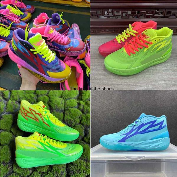 MB.02 Männer Basketballschuhe Hohe Qualität Jungen LaMelo Ball MB02 802 C Fluro Grün PES Lime Squeeze Sportschuhe Trainner Turnschuhe MB01