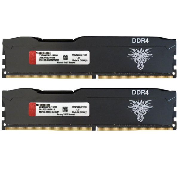 Rams yongxinsheng 16GB 2x8GB DDR4 RAM 2400 МГц 288pin 1RX8 Память память RAM PC419200 МГц охлаждающий жилет