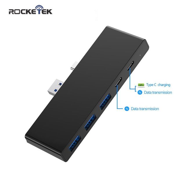 Stationen Rocketek USB 3.0 Hub Card Reader PD Typ C Adapter TF Micro SD für Microsoft Surface Pro 7 Laptop -Dockingstationen