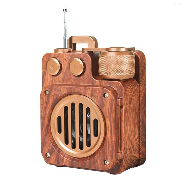 Altoparlanti combinati Radio retrò Altoparlante Bluetooth senza fili Portatile Vintage Old Fashion Style Outdoor