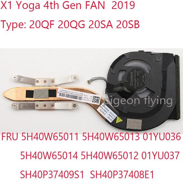 PADS X1 Yoga Fan 5H40W65011 5H40W65013 01YU036 ​​5H40W65014 5H40W65012 01YU037 SH40P37409S1 SH40P37408E1 Thinkpad x1 Yoga 4th Gen için