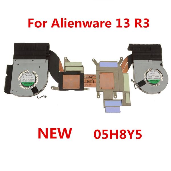 Pads Nuovi per Dell Alienware 13 R3 Laptop CPU GRAFICA GRANDING ASSEMPLATO DEL VENTILE DELLA FASSORE 5H8Y5 05H8Y5