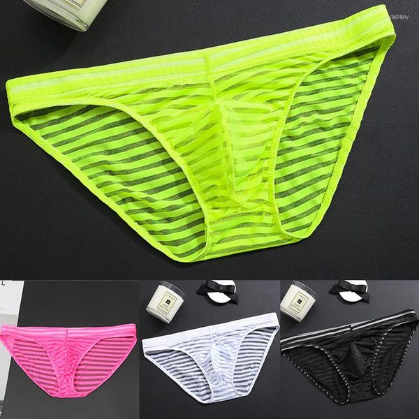 Underpants Men Men Ultra-Thin Transparent Panties Mesh Bulge Bolsa