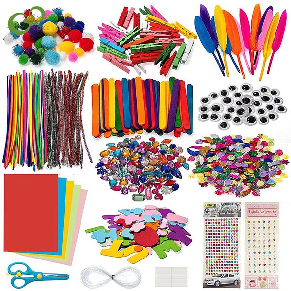 Jogos de festa Crafts Diy Art Craft Toys Arts Supplies for Kids Disturso Kit de suprimentos para crianças Crafting Collage Set YJN 230529