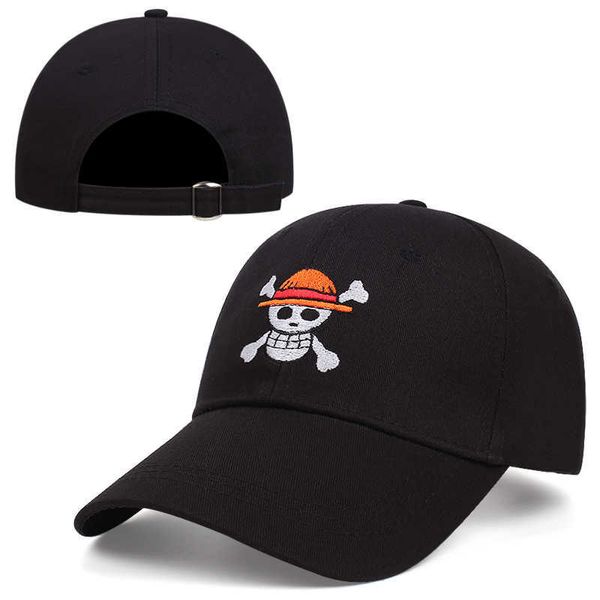 Snapback Nuovo fumetto di abbracci cartoon pirata Snowman Cotton Baseball Cap Baseball Cap da uomo Outdoor Sports Sun's Sun Visor G230529