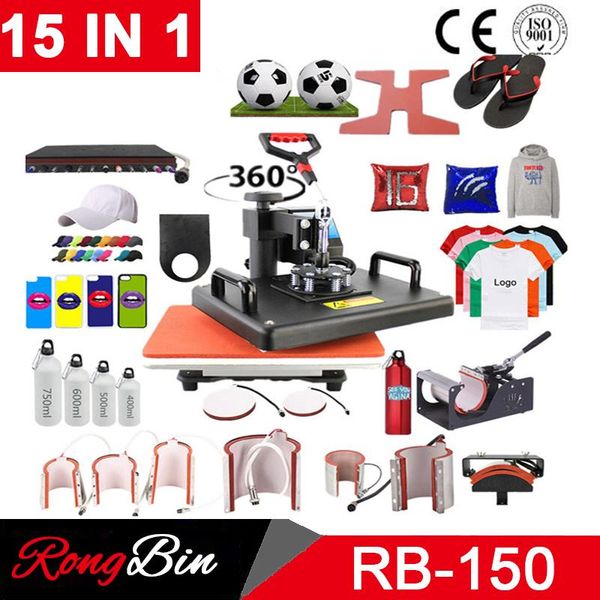 Drucker billig 15 in 1 Wärme Stift Pressautomat Sublimation Drucker/Schuhtransfermaschine Hitzepresse für Becher/Kappe/T -Shirt/Schuh/Flasche/Stift