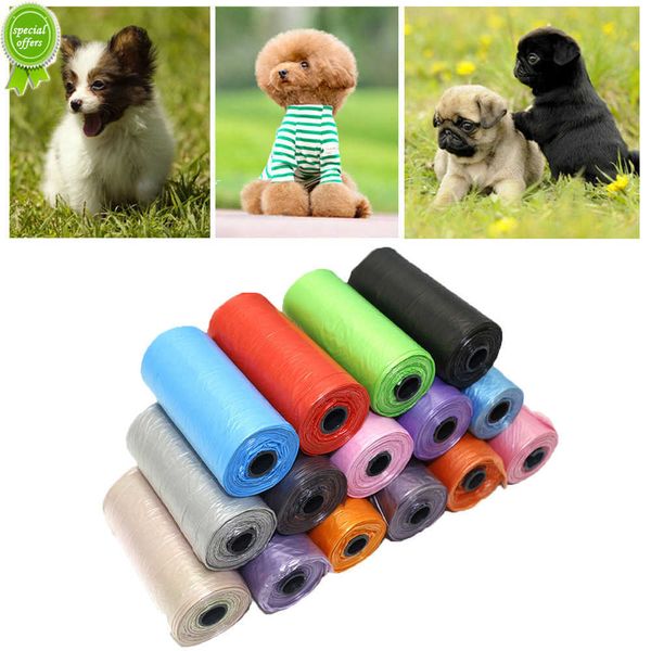 Nuovi accessori per cani da 15 rotoli Borsa per cacca di cane Pet Pooper Scooper Forniture per animali domestici Sacchetti per rifiuti portatili Cat Poop Pick Up Dog Pooper Scooper