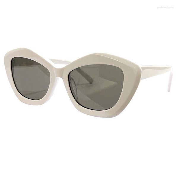 Солнцезащитные очки дизайн бренда кошачий глаз для женщин винтажный панк универсальные летние очки Lady Uv400 оттенки