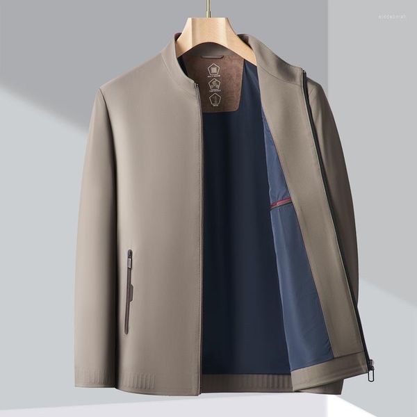 Giacche da uomo Giacca da uomo primaverile e autunnale di grado superiore 2023 Colletto alla coreana alla moda Smart Casual Classic Luxury Parka Capispalla di marca