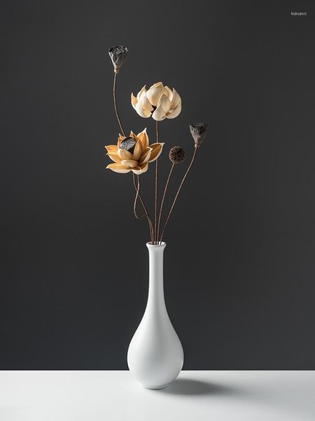 Dekorative Blumen im chinesischen Stil, Retro-Wind, handgetrocknete Blume, Lotusblatt, Haushaltsarrangement, Wohnzimmer-Ornamente
