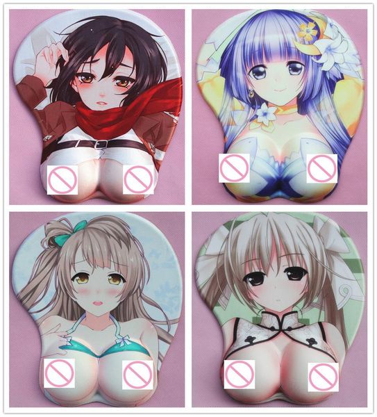 Almofadas 2020 Versão nova versão japonesa anime 3d mouse pad de pulso desenho animado criativo Sexy mouse mouse baú de beleza mouse pad grátis frete grátis