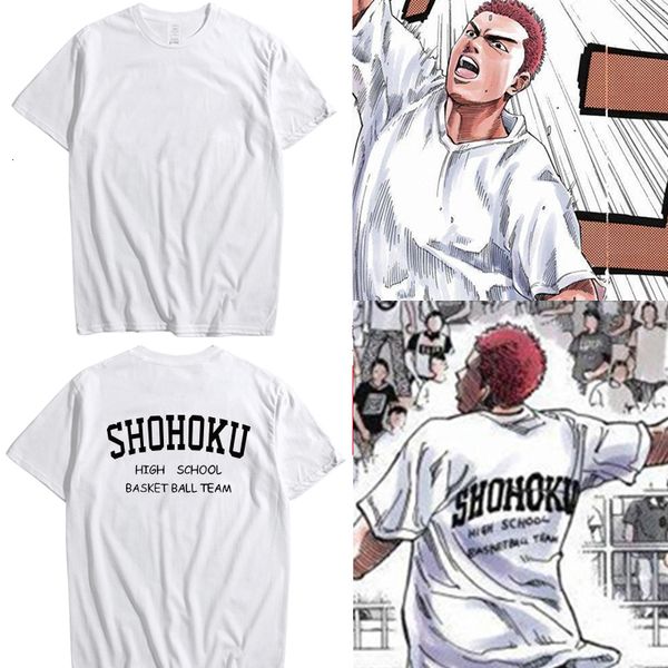 Herren-Trainingsanzüge SHOHOKU Sakuragi Hanamichi T-Shirt Männer Frauen Cosplay Kaede Rukawa Hisashi Mitsui T-Shirt Baumwolle Kurzarm Übergroße T-Shirts 230529