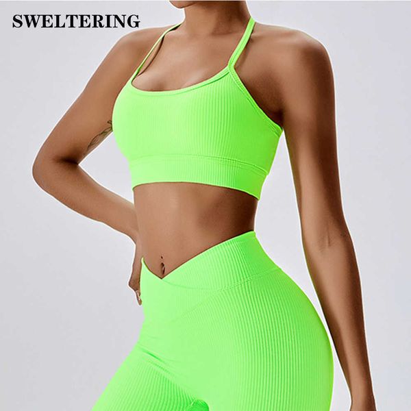 Bras Comfort Bra Pad Pad Running Sports Bra Gym Push Up Top Women Stretch Underwear Women Mulheres Vesto Tanque de fitness tampo J230529