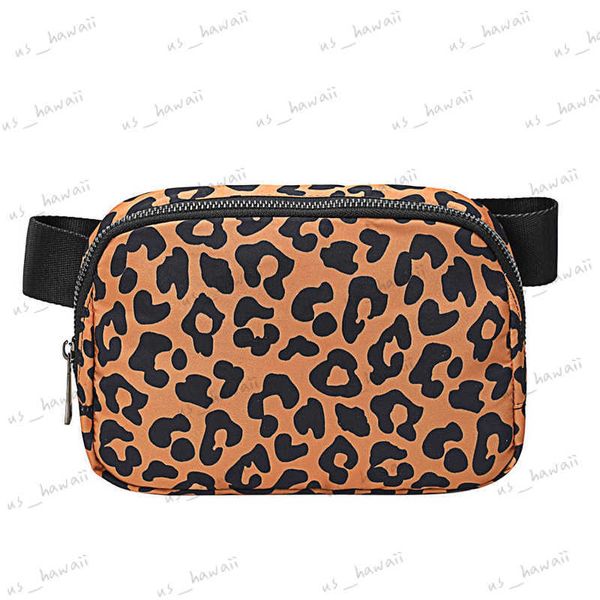 Bolsas de cintura Moda Sport Sacos de peito Leopardo Mulheres ao ar livre Bolsa de cintura portátil Men Nynon Fanny Pack Travel Running Bag T230529
