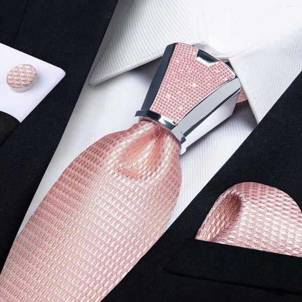 Papillon Accessori da uomo di lusso Designer Fibbia per cravatta in plastica rosa argento blu arancione oro DiBanGu