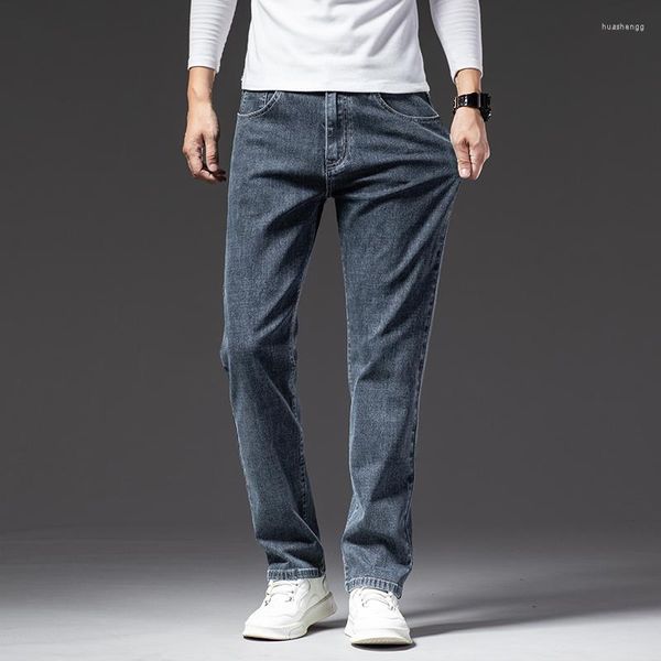 Jeans da uomo Nizza Autunno Inverno Pop Uomo Business Casual Gamba dritta Elasticità di alta qualità Pantaloni in denim Pantaloni da uomo di marca