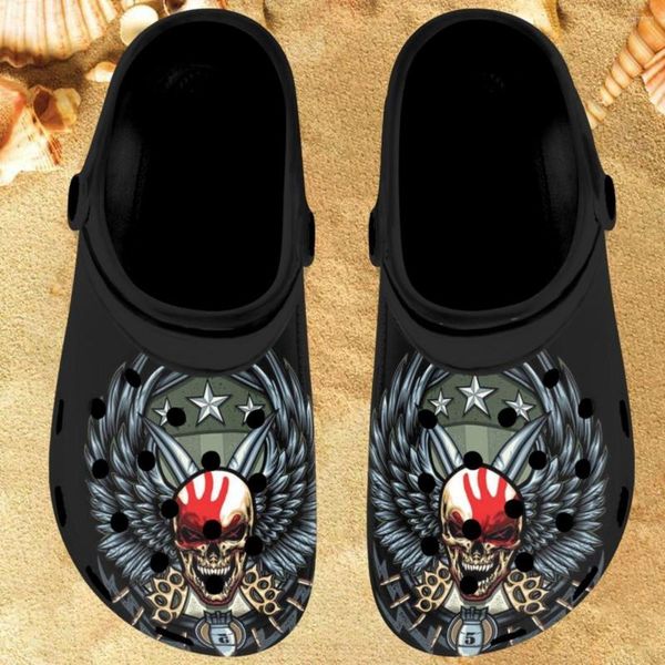 Hausschuhe Nopersonality Grown-up Skull Warrior Xii Say Black Damen-Slides, Sandalen, Wathosen, tragbar, personalisierte Geschenke