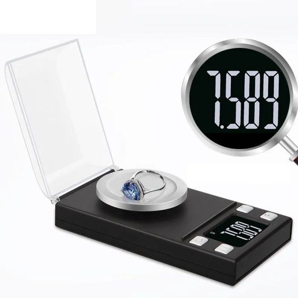 0,001g Jóias portáteis Escala LCD Mini escalas digitais eletrônicas Escalas de bolso Balance de jóias Balance de peso Escalas digitais