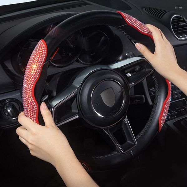 Coprivolante Copertura interna per auto di lusso Custodia protettiva per sterzo in cristallo 38 cm Decorazione automatica antiscivolo