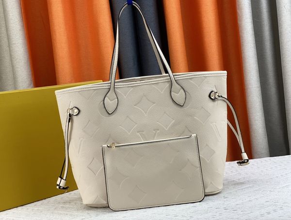 Дизайнерские женские тота с сумкой роскошь никогда не выполняют сумочки MM MM Shopping Bags Topational Кожаная тиснена