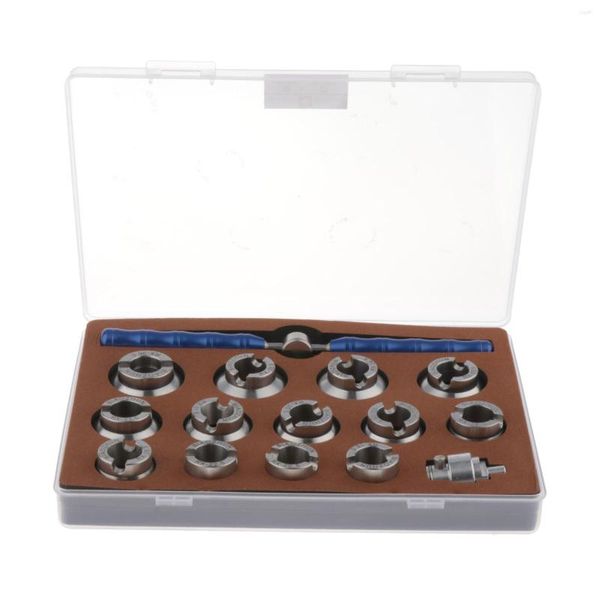 Kit di riparazione per orologi Set di apricasse 13 pezzi Strumento per strumenti di manutenzione professionale per orologiai Facile da aprire