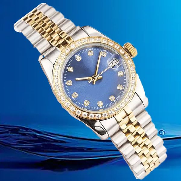 Famosi orologi con diamanti di marca orologi automatici moissanite Oro rosa misura 36MM vetro zaffiro impermeabile da donna Natale 31mm 40mm orologio da polso impermeabile