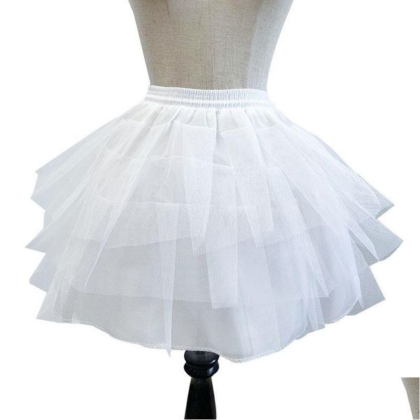 Papticoats qcs0010a suporte de saia lolita princesa super violência diária diariamente fios macios ósseos comprimento de subida de 35 cm de cintura Dhoak