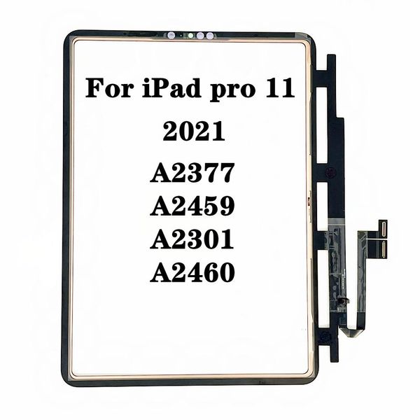 Crega de toque original dos painéis para iPad Pro 11 2021 3st 2018 A2377 A2459 A2301 A2460 Touch Screen Digitizer Digitalizador Digitalizador