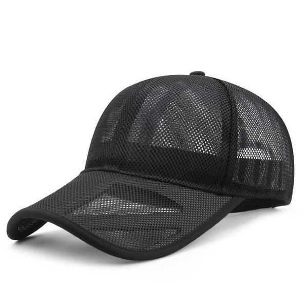 Snapbacks Big Head Berretto da baseball grande Summer Outdoor Full Mesh Sun Cappello sportivo da uomo taglie forti 56-60cm 60-65cm G230529