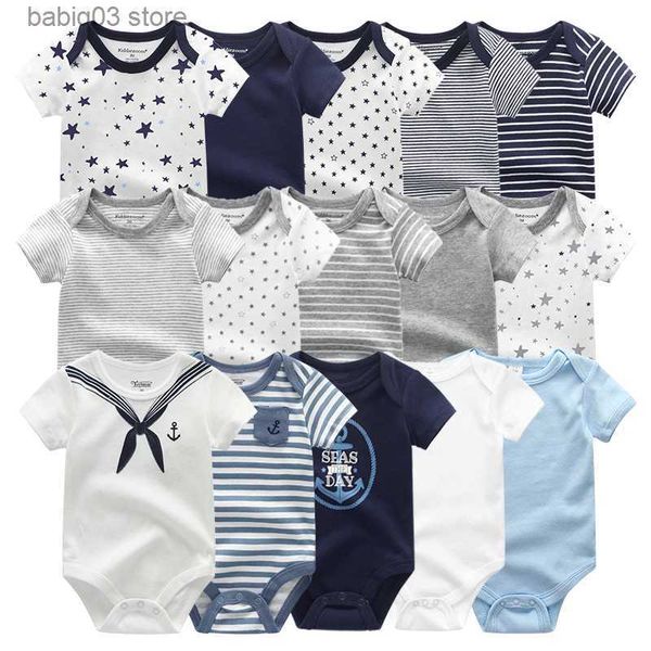 Rompers 2023 unisex 5pcs bebek kız giysileri pamuk bodysuits yeni doğan erkek bebek kıyafetleri karikatür basılı kızlar bebek giyim ropa bebe t230529