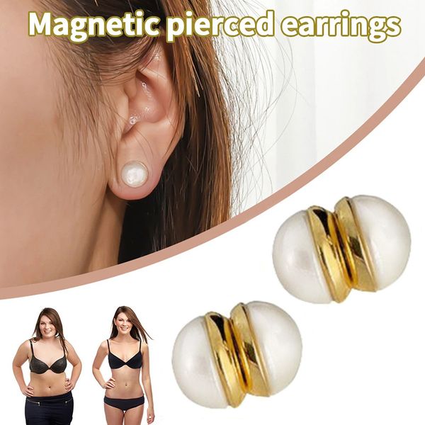 Korean Fashion Simulierte Perle Magnetische Ohrringe für Frauen Neue Trend Gewicht Verlust Torsion Magnet Ohr Clip Ohrring Partei Schmuck